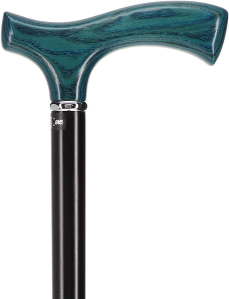 Stylish Blue Denim Fritz Cane, Sleek Black Beechwood Shaft