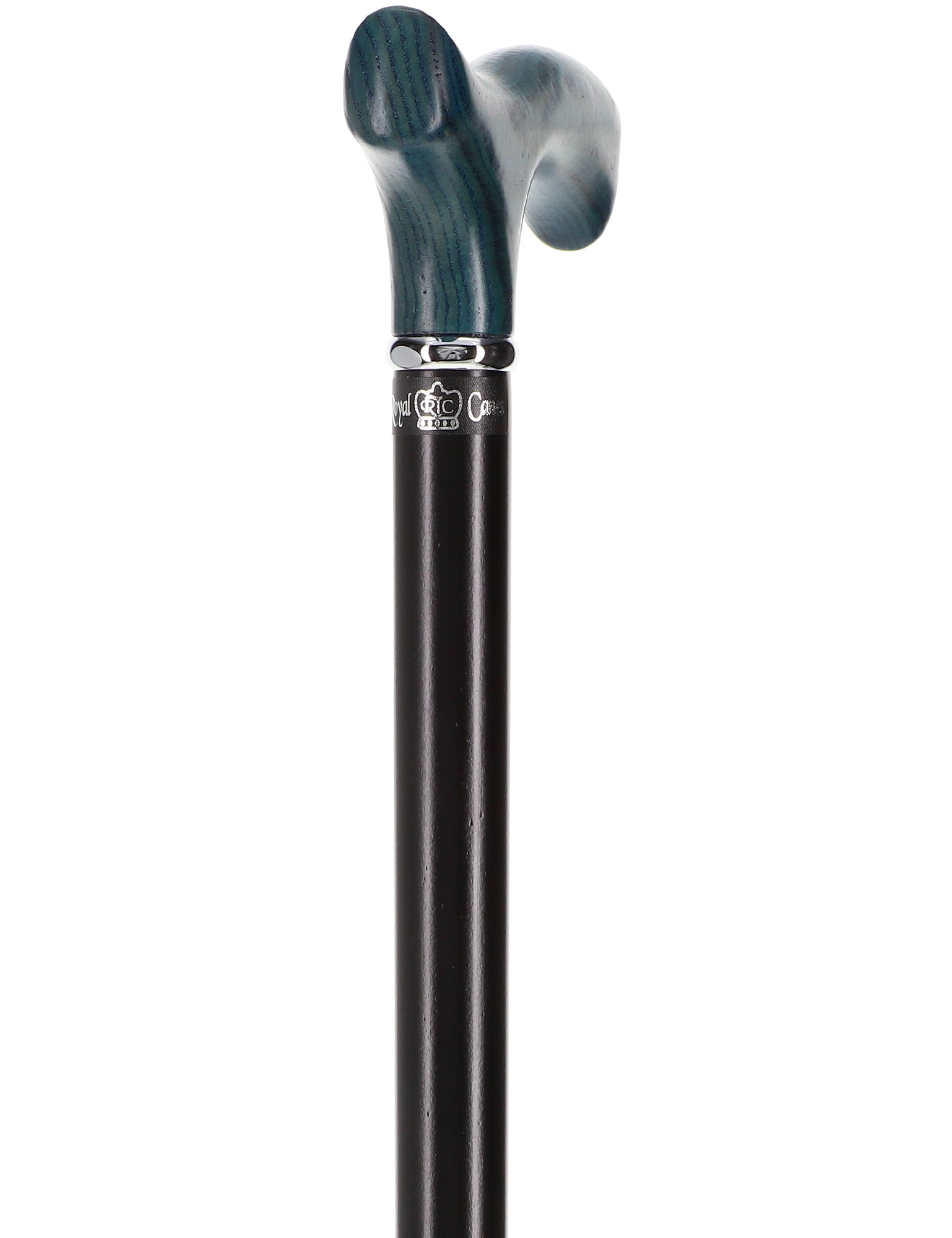 Stylish Blue Denim Fritz Cane, Sleek Black Beechwood Shaft