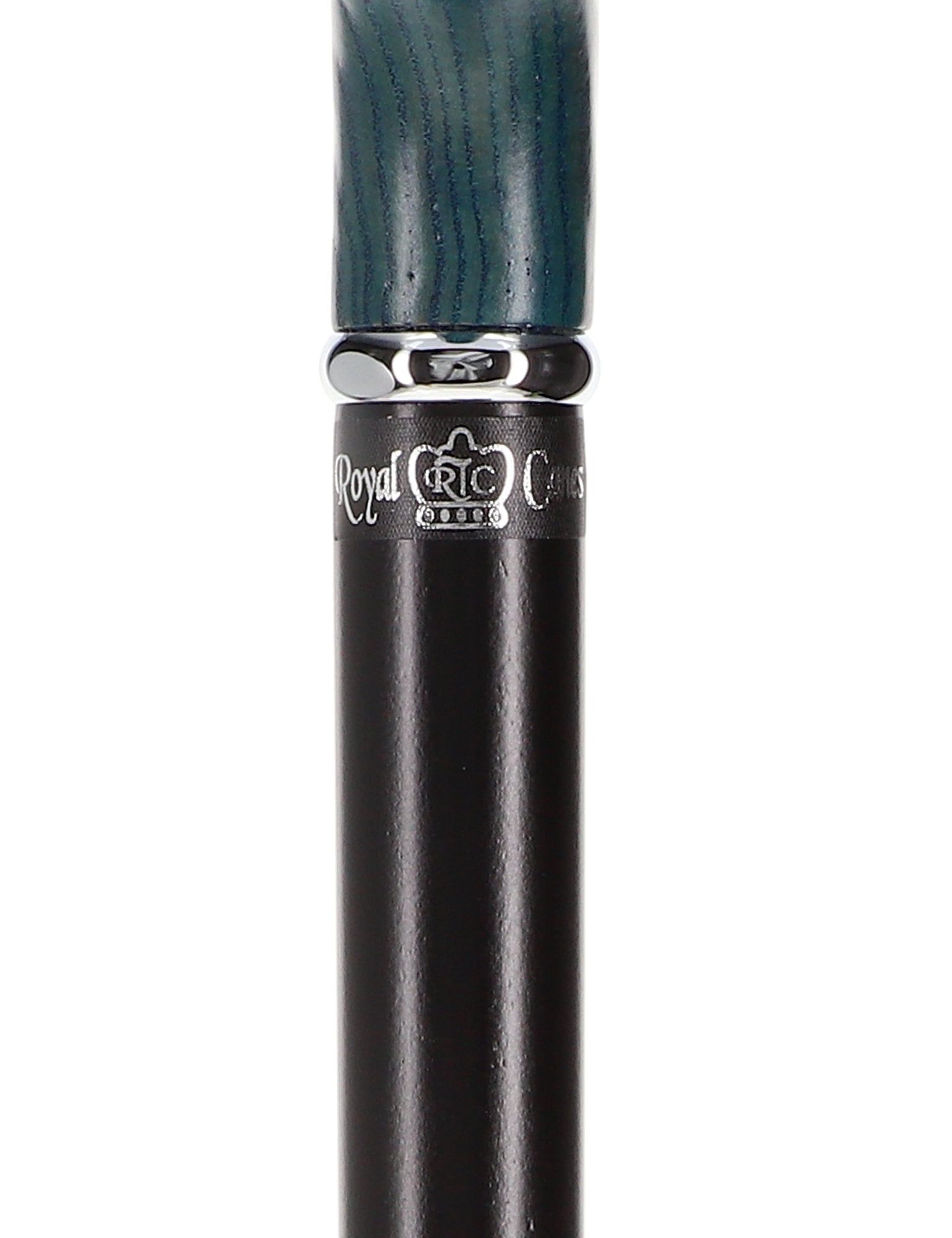 Stylish Blue Denim Fritz Cane, Sleek Black Beechwood Shaft
