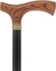 Premium Natural Ash Wood Fritz Cane, Espresso w/ Silver Collar