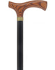 Premium Natural Ash Wood Fritz Cane, Espresso w/ Silver Collar