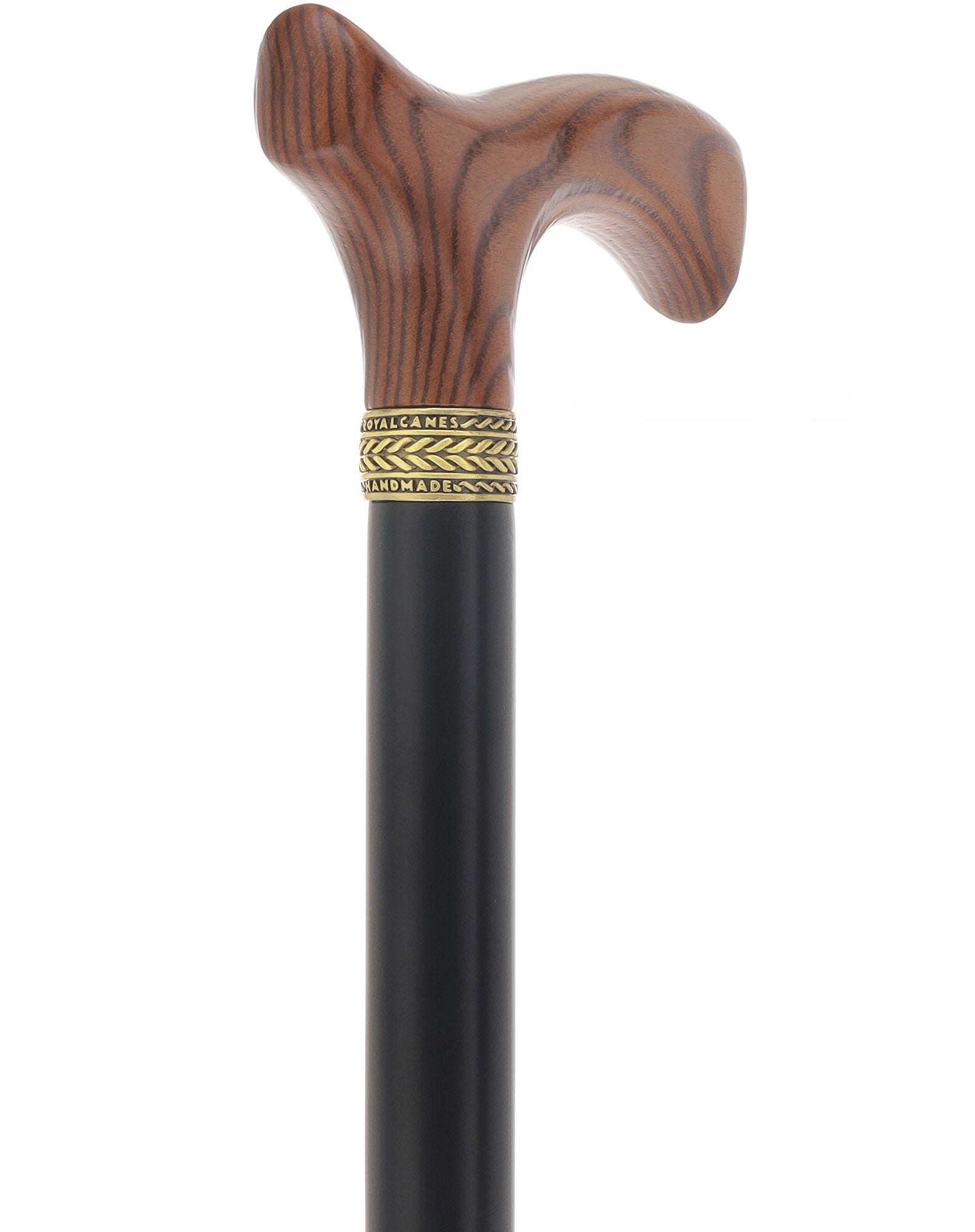 Royal Canes Classic Fritz: Wood-Stained, Pewter Collar (Standard & Slim Profiles)