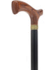 Premium Natural Ash Wood Fritz Cane, Espresso w/ Silver Collar