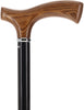 Espresso Ash Fritz Walking Cane With Black Beechwood Shaft and Silver Collar