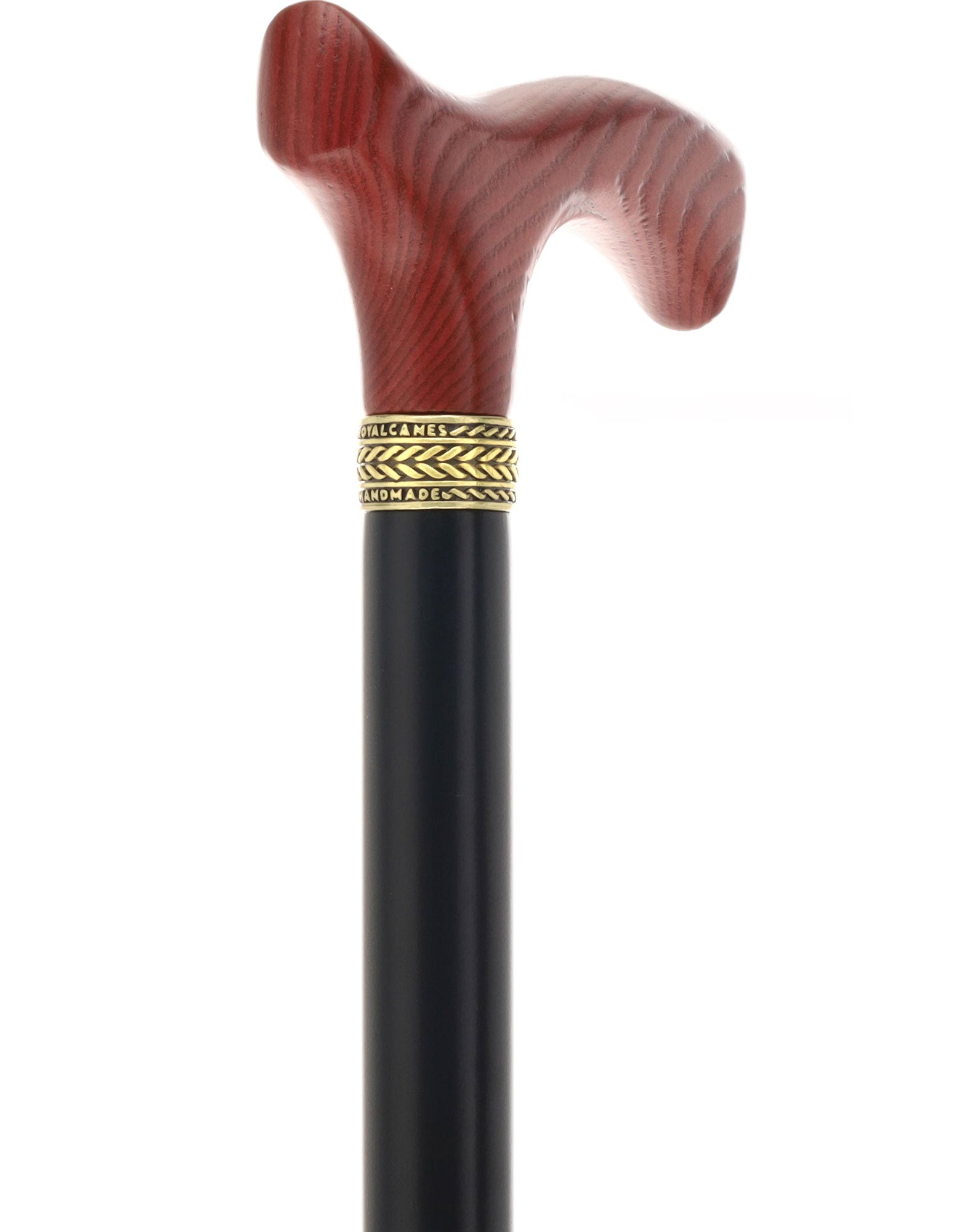 Royal Canes Classic Fritz: Wood-Stained, Pewter Collar (Standard & Slim Profiles)