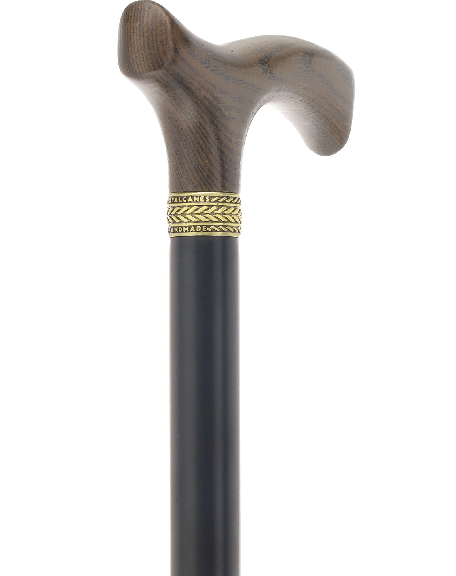 Royal Canes Classic Fritz: Wood-Stained, Pewter Collar (Standard & Slim Profiles)
