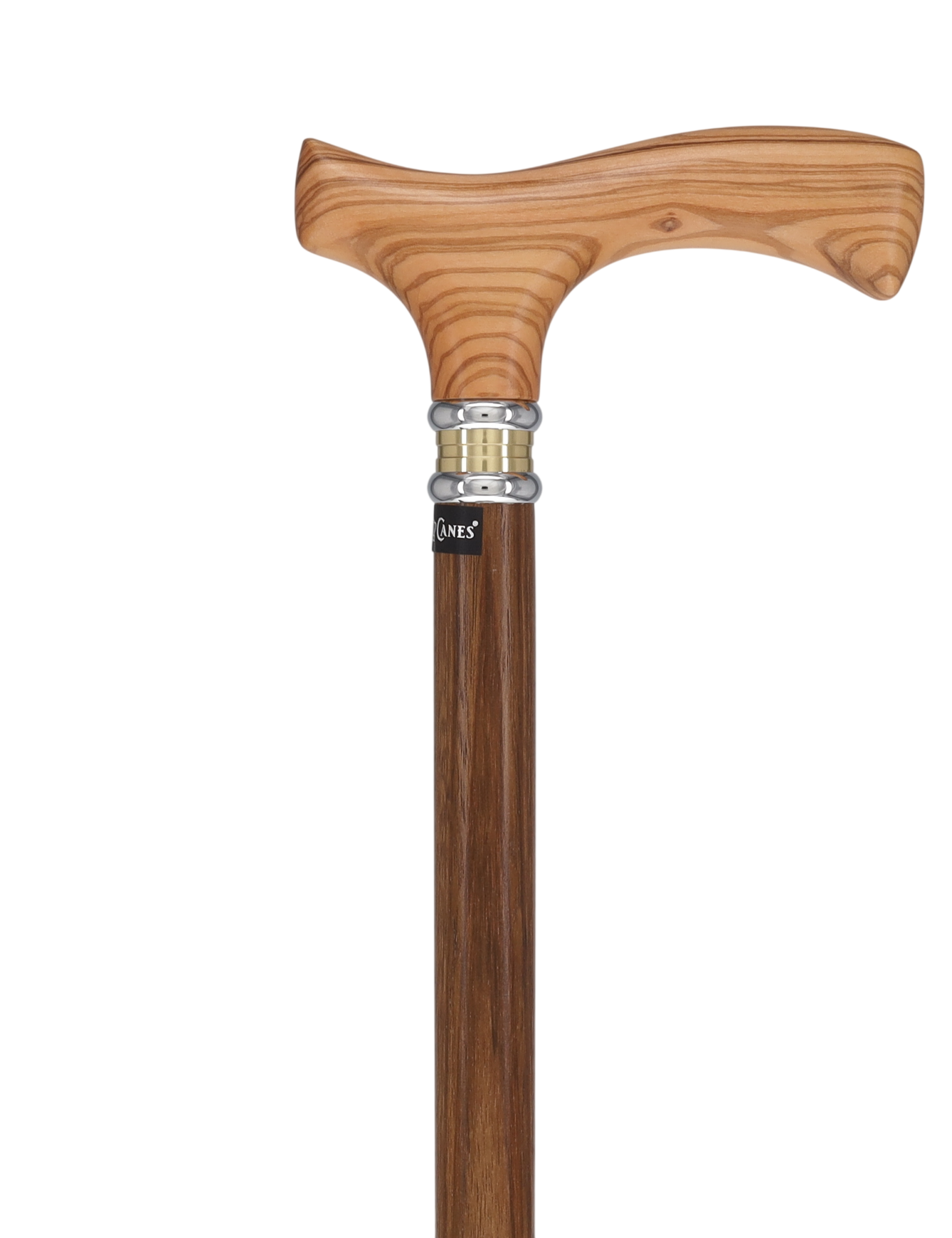 Genuine Olivewood Fritz Handle Walking Cane: Ovangkol Shaft