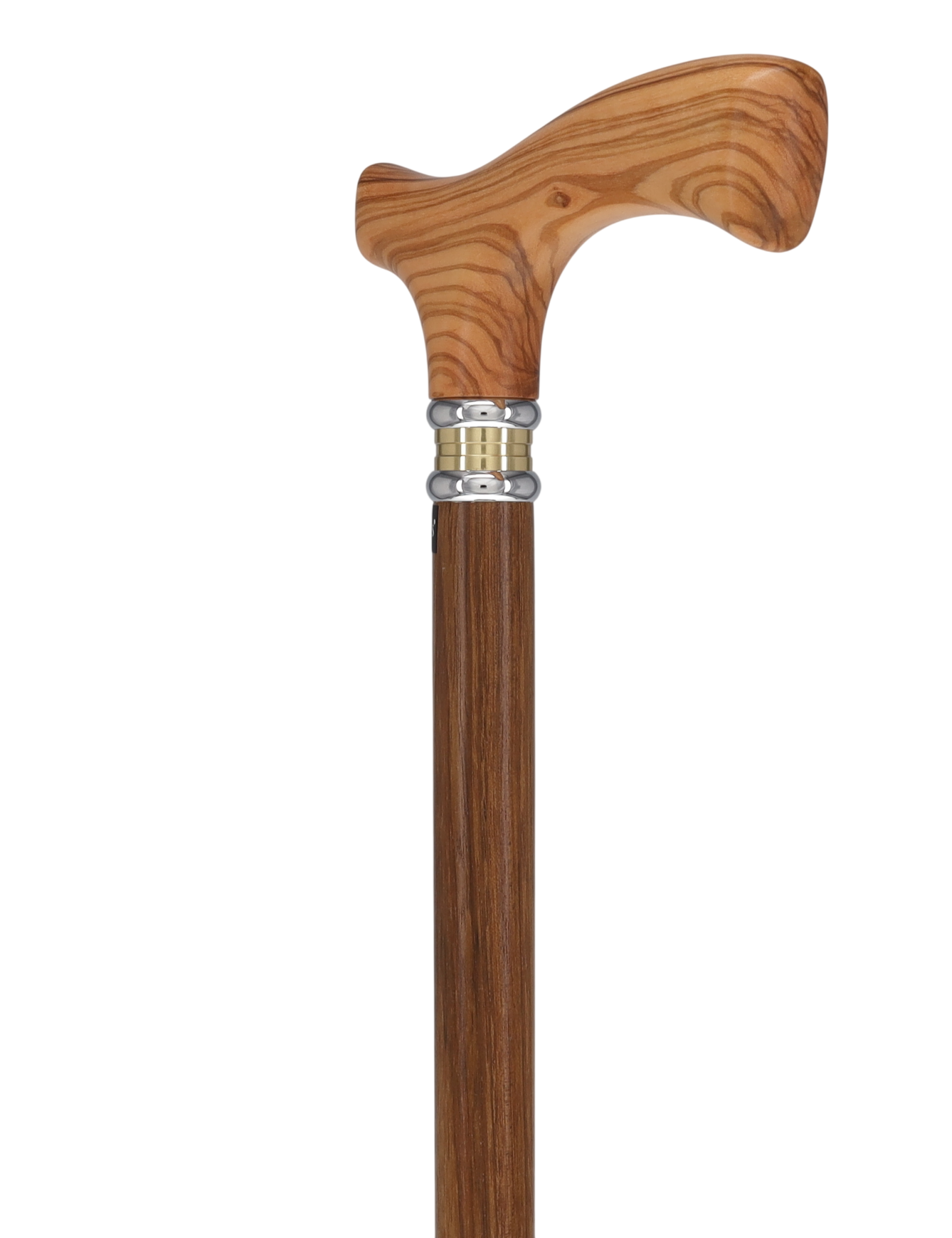 Genuine Olivewood Fritz Handle Walking Cane: Ovangkol Shaft