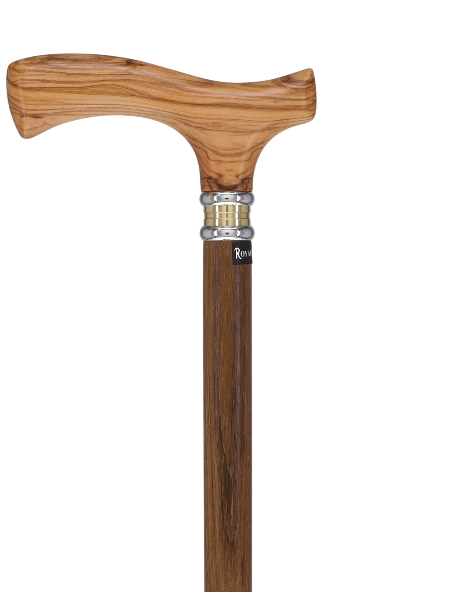 Genuine Olivewood Fritz Handle Walking Cane: Ovangkol Shaft