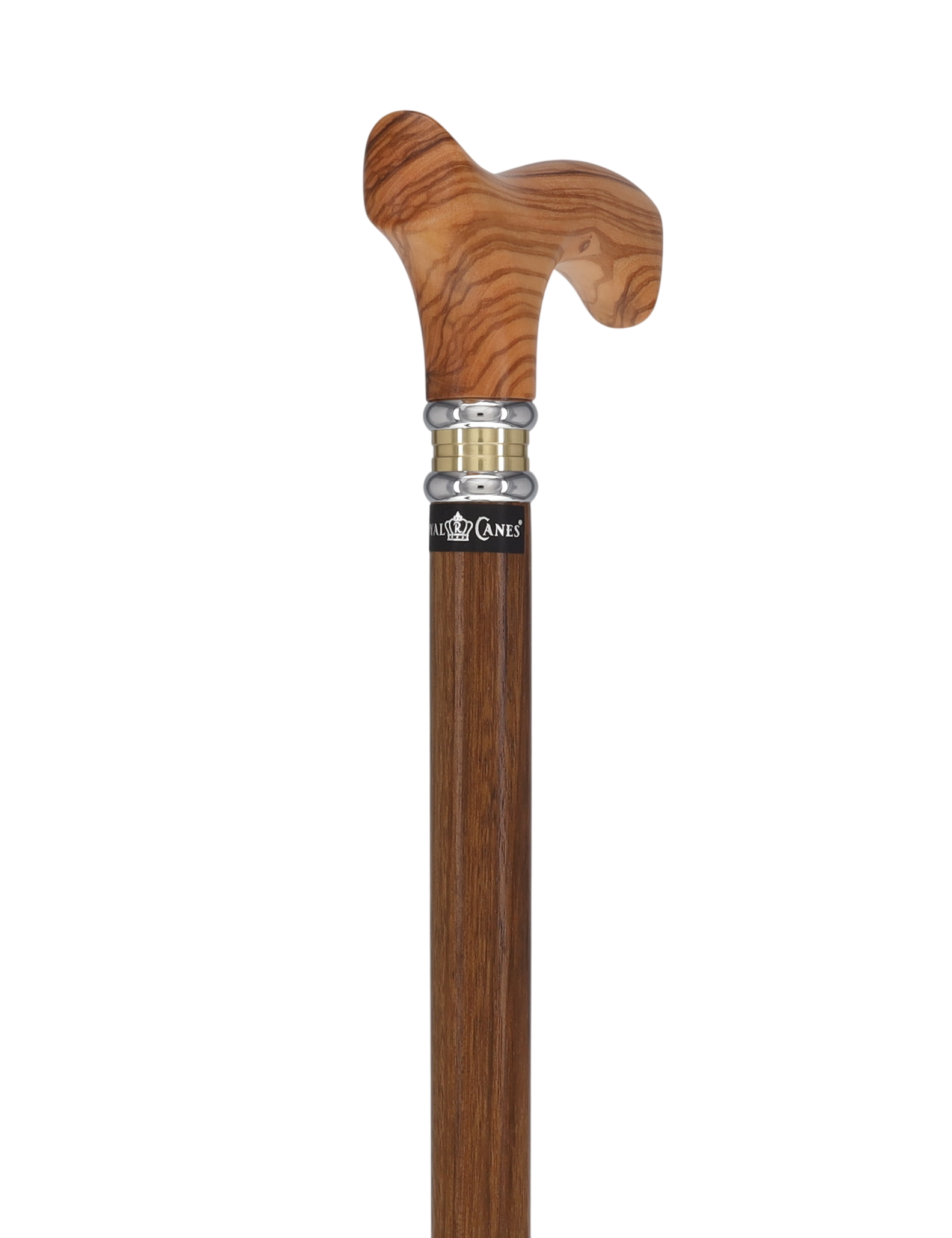 Genuine Olivewood Fritz Handle Walking Cane: Ovangkol Shaft