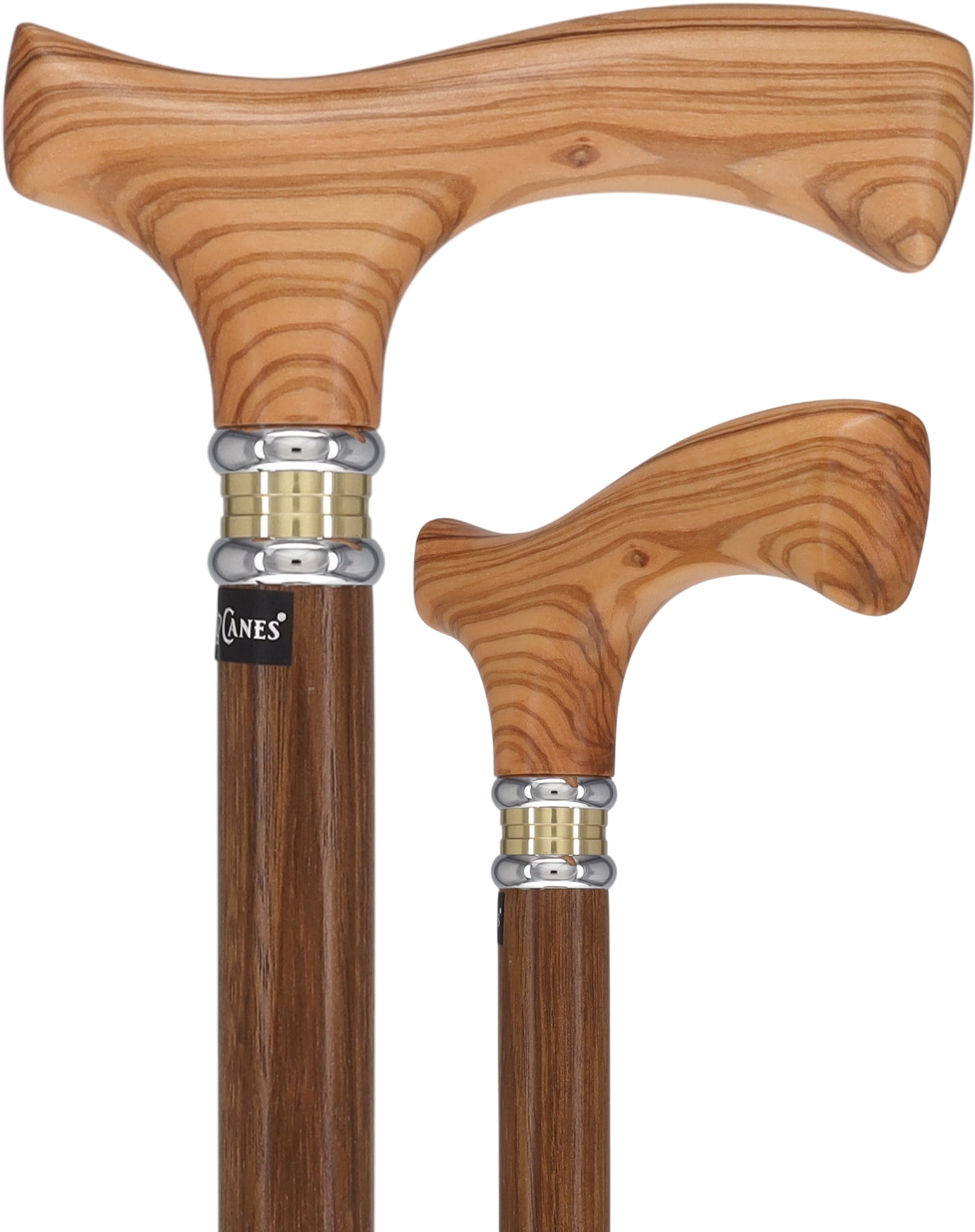 Genuine Olivewood Fritz Handle Walking Cane: Ovangkol Shaft