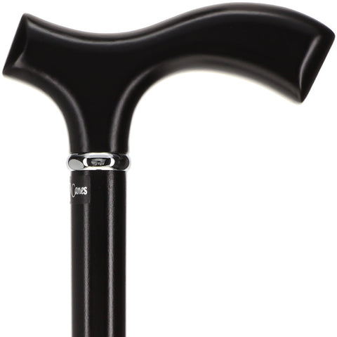 Stylish Black Ash Fritz Walking Cane with Black Beechwood Shaft