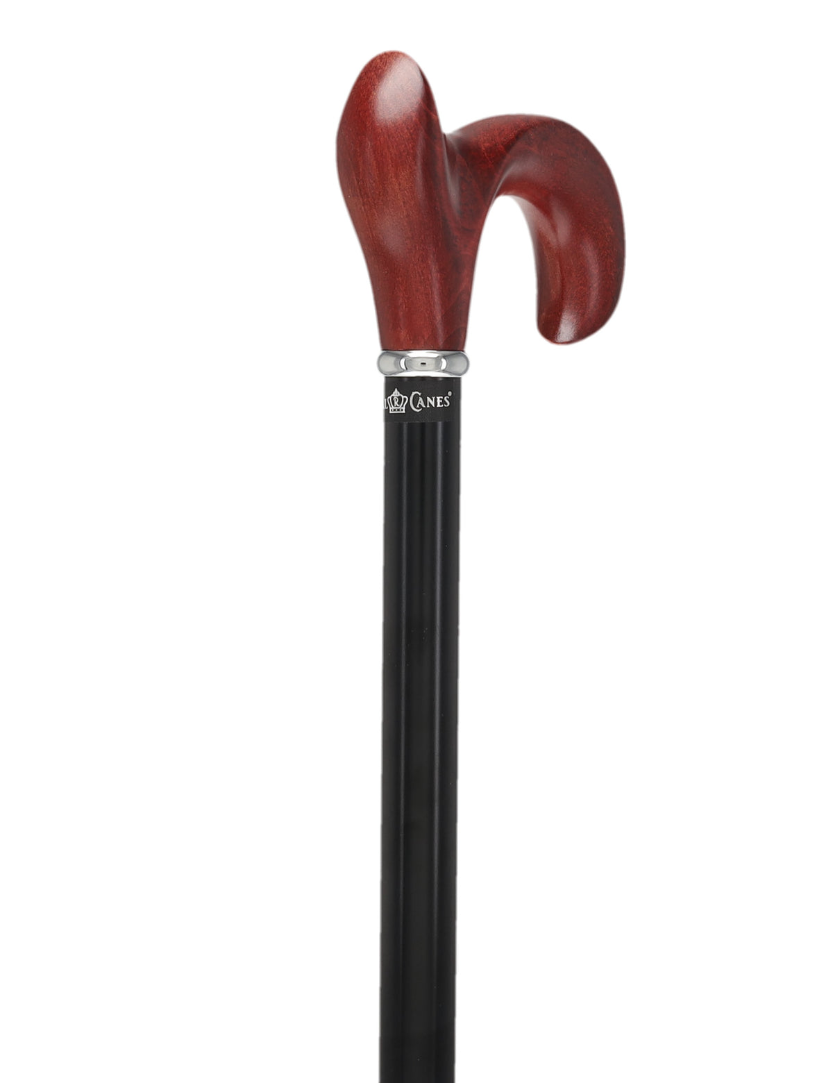 Mahogany Maple Ergonomic Cane: Folding Adjustable Black
