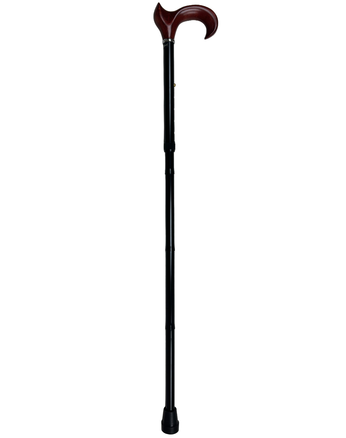 Mahogany Maple Ergonomic Cane: Folding Adjustable Black
