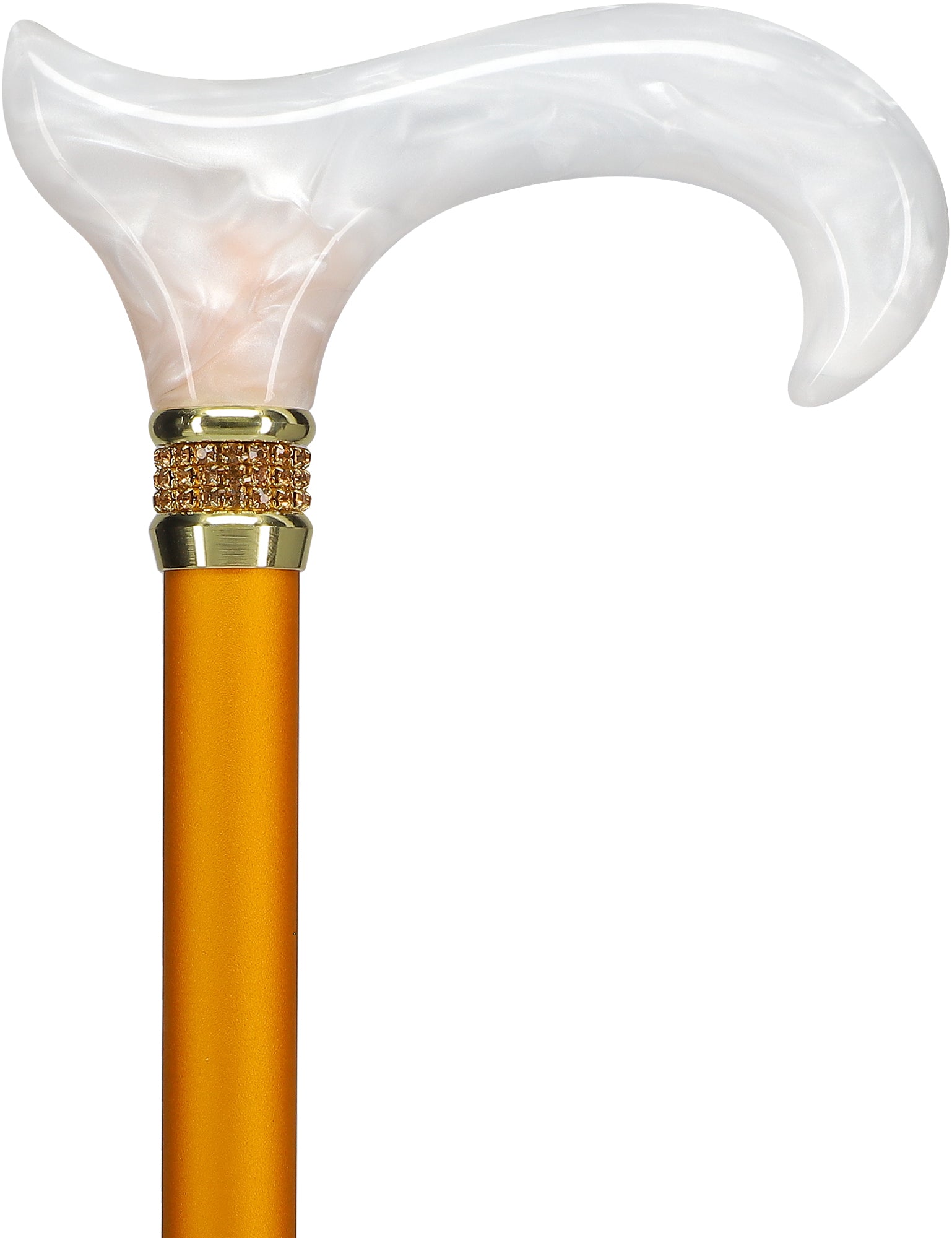 Luxurious Pearlz Rhinestone Adjustable Orthopedic Derby Cane