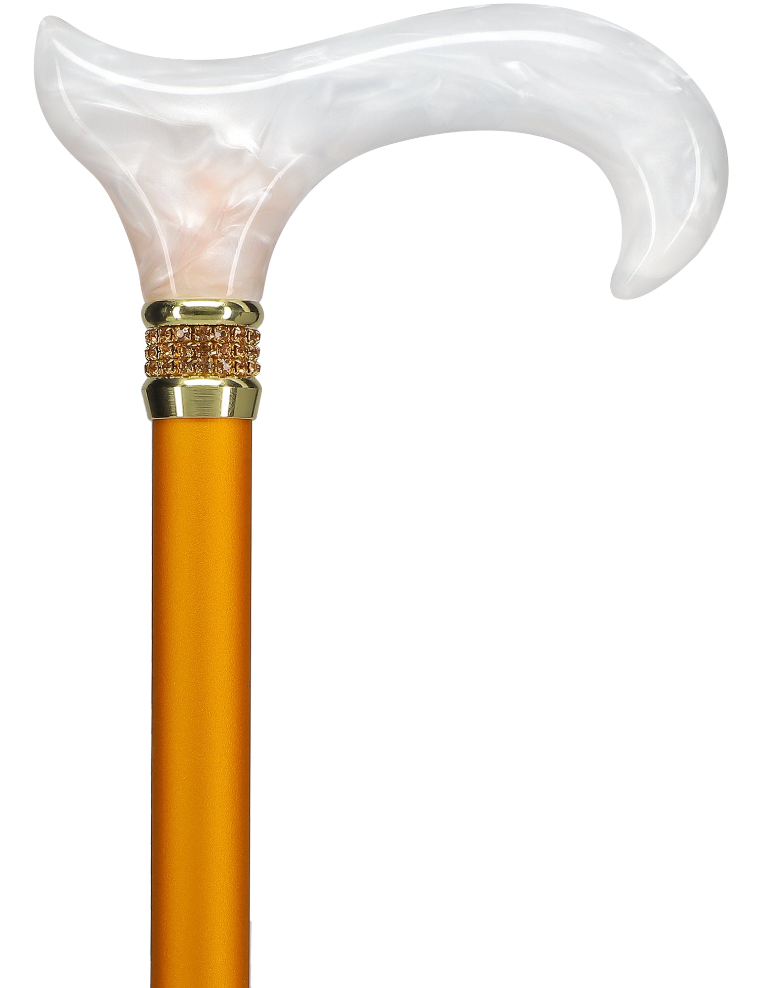 Luxurious Pearlz Rhinestone Adjustable Orthopedic Derby Cane