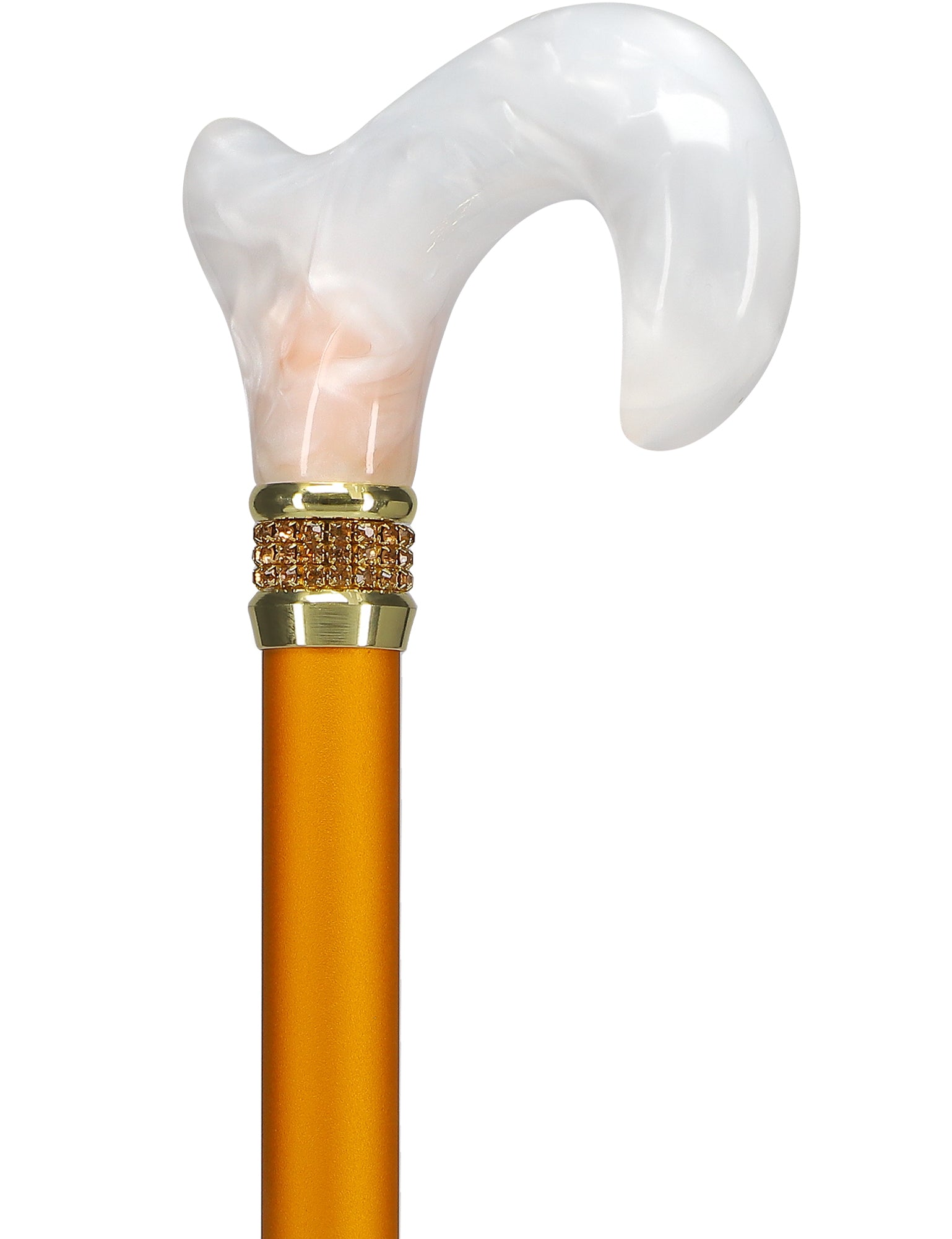 Luxurious Pearlz Rhinestone Adjustable Orthopedic Derby Cane
