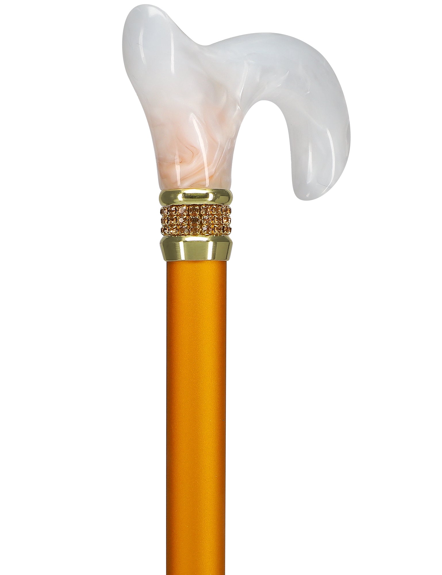 Luxurious Pearlz Rhinestone Adjustable Orthopedic Derby Cane
