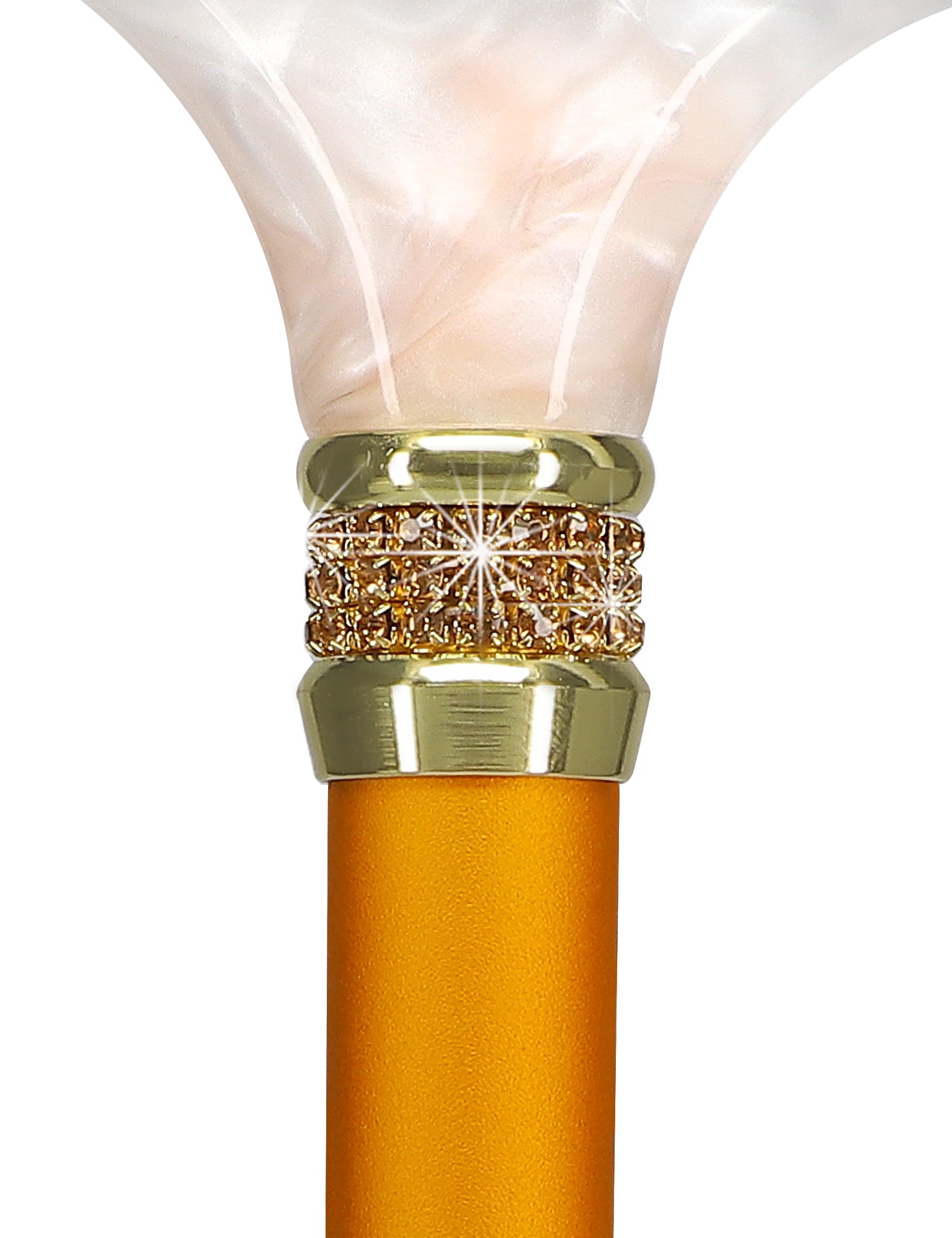Luxurious Pearlz Rhinestone Adjustable Orthopedic Derby Cane