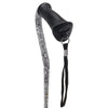 Scratch and Dent Black & White: Comfort Grip Adjustable Offset Walking Cane V2358