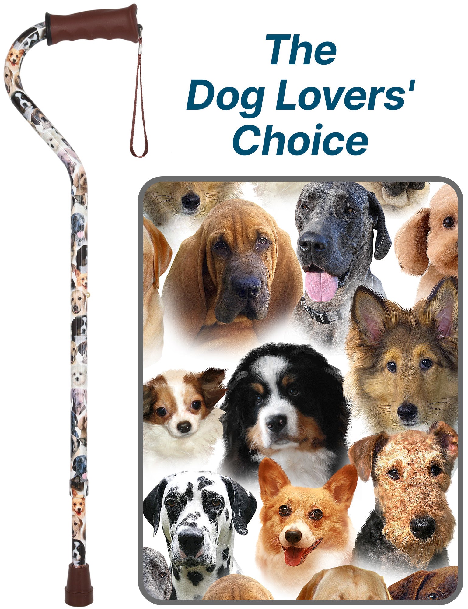 Dog Lovers' Choice: Comfort Grip Offset Walking Cane