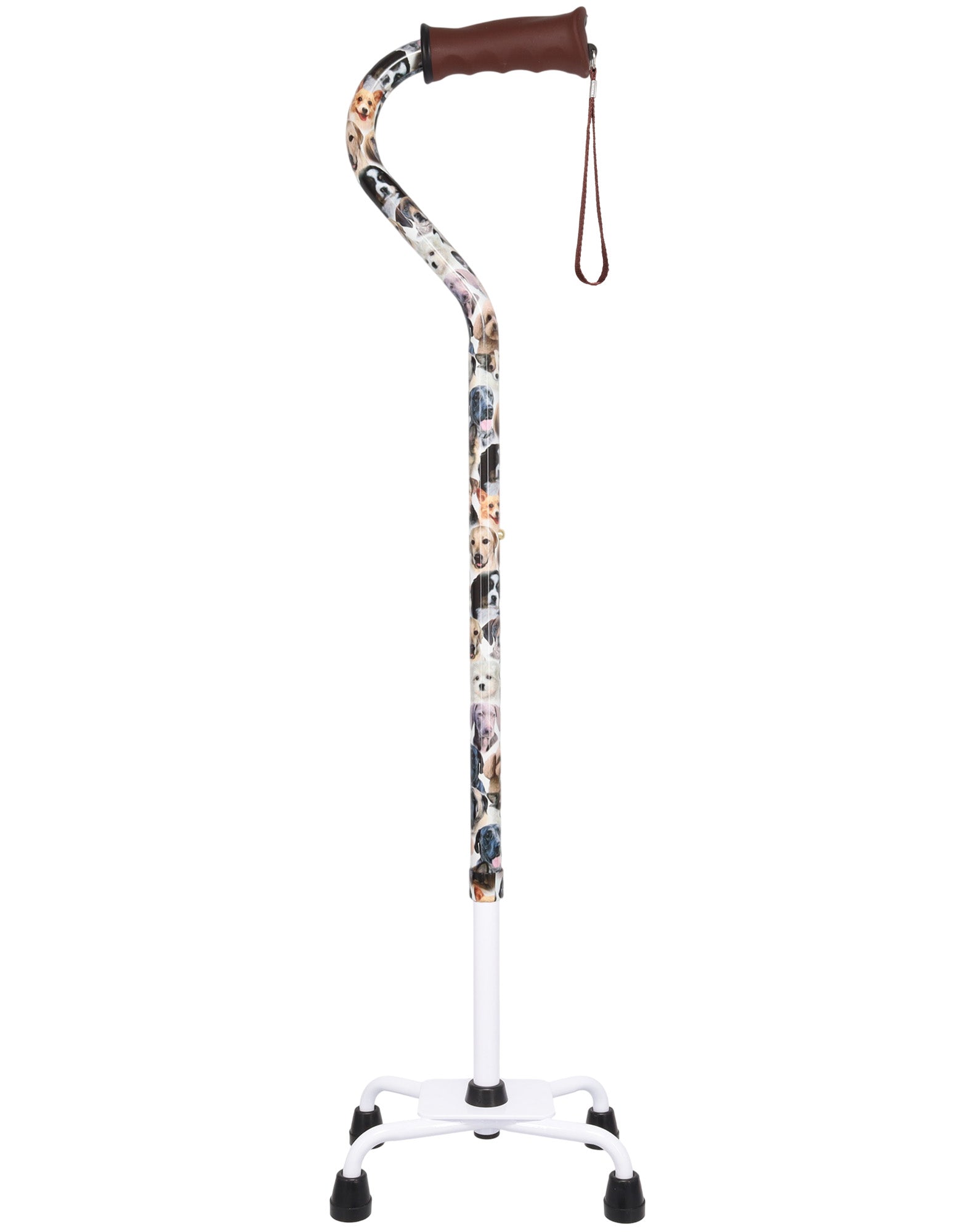 Dog Lovers: Supportive Quad Base Cane - Comfort Grip