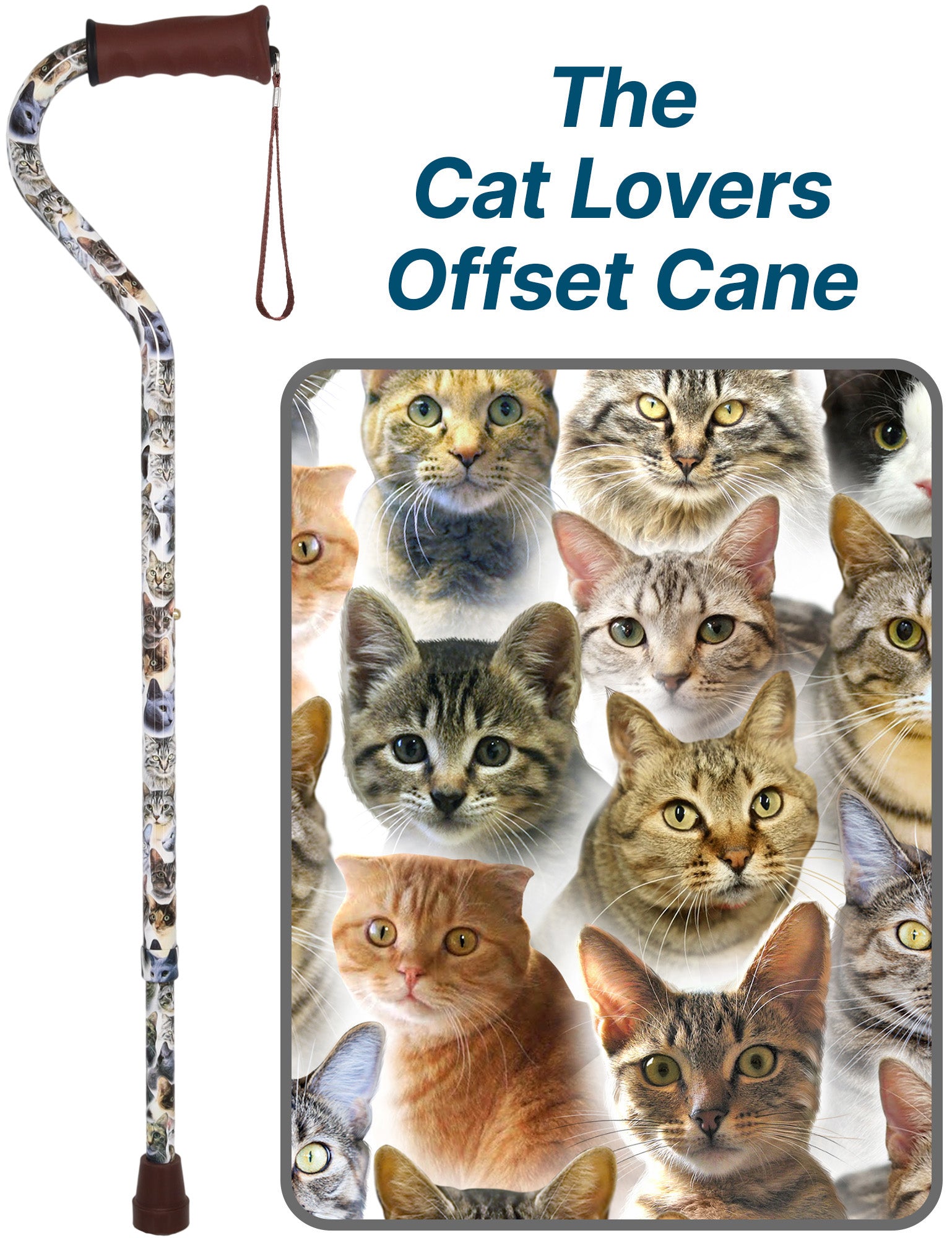 Cat Lovers: Designer Cane: Adjustable, Comfort Grip