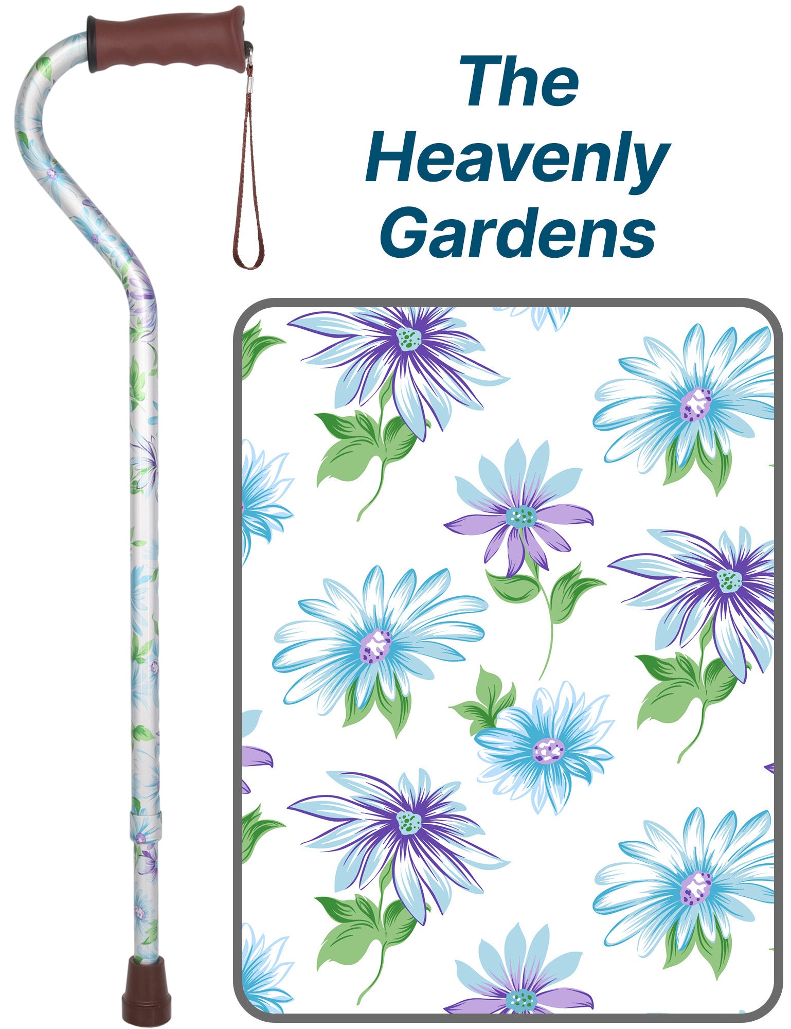 Heavenly Gardens: Comfort Grip Adjustable Offset Walking Cane