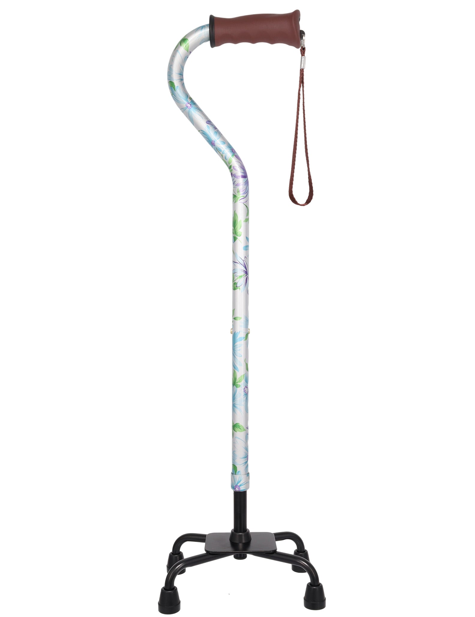 Heavenly Gardens: Supportive Quad Base Cane - Comfort Grip