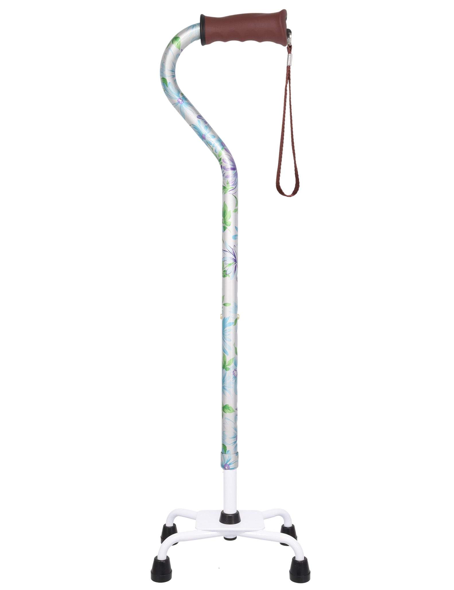 Heavenly Gardens: Supportive Quad Base Cane - Comfort Grip
