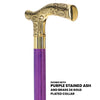 Premium Brass Fritz Handle Cane: Stained Custom Color Shaft