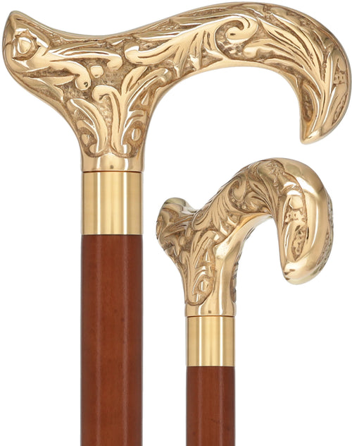 Derby handle walking cane