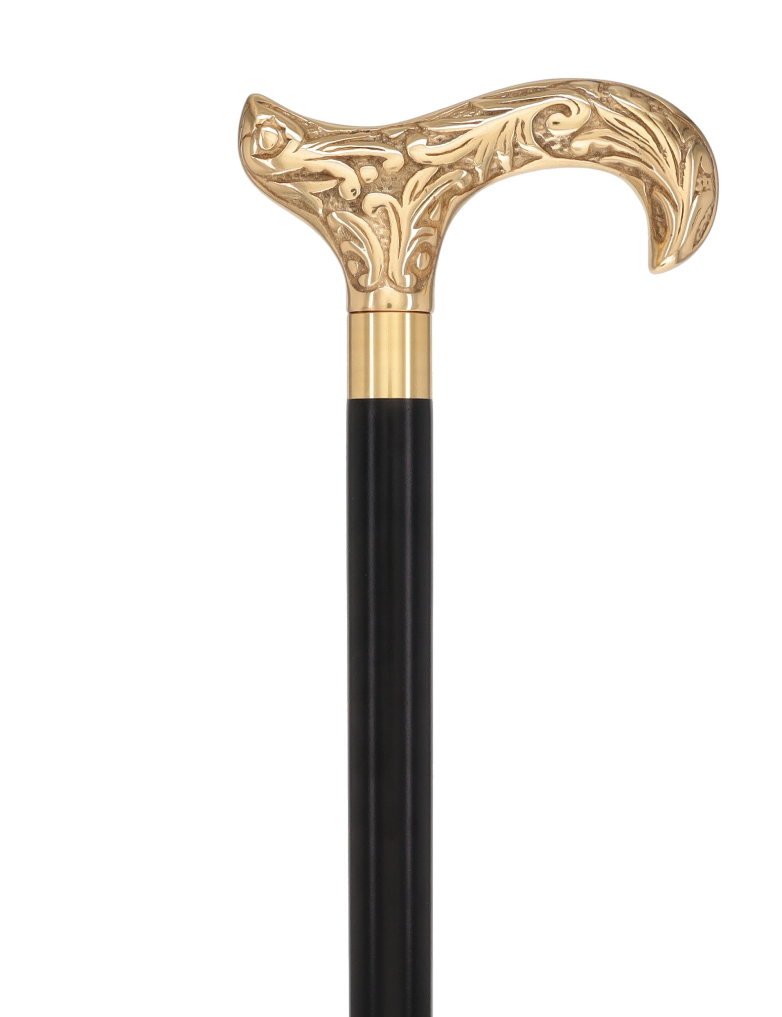 Premium Brass Derby Handle Walking Cane: Custom Shaft & Collar