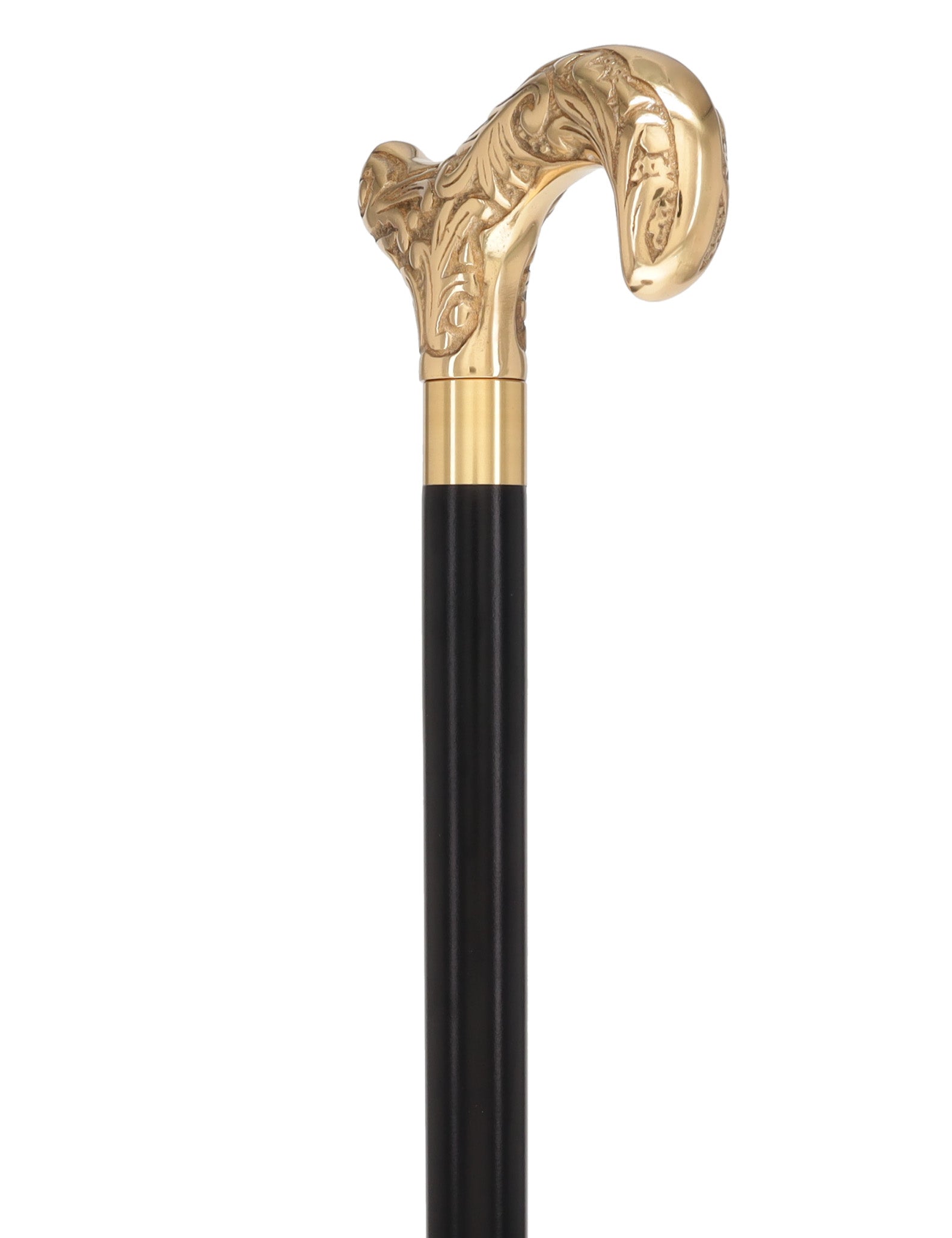 Premium Brass Derby Handle Walking Cane: Custom Shaft & Collar