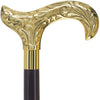 Scratch and Dent Premium Brass Derby Handle Walking Cane: Custom Shaft & Collar V2354