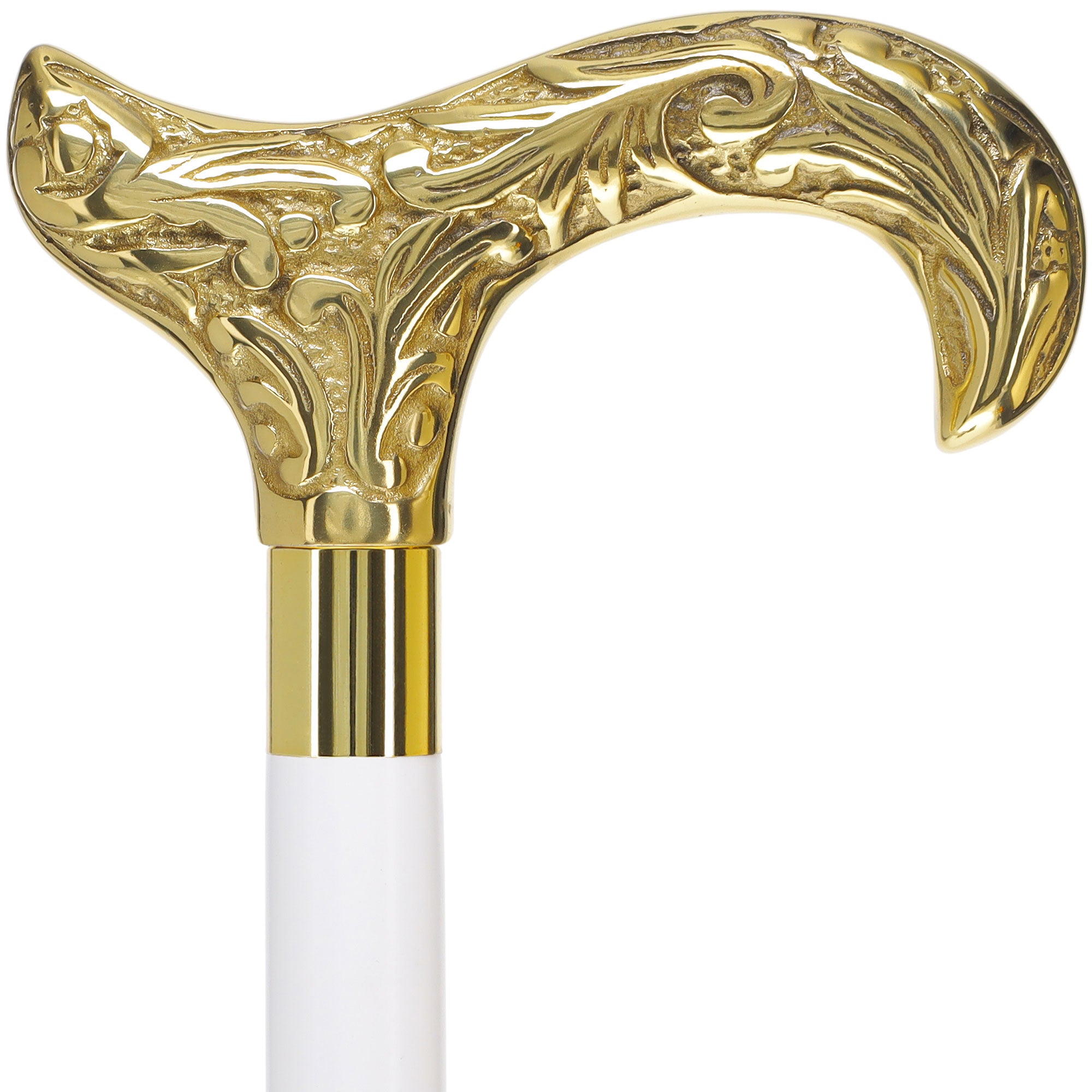 Premium Brass Derby Handle Walking Cane: Custom Shaft & Collar