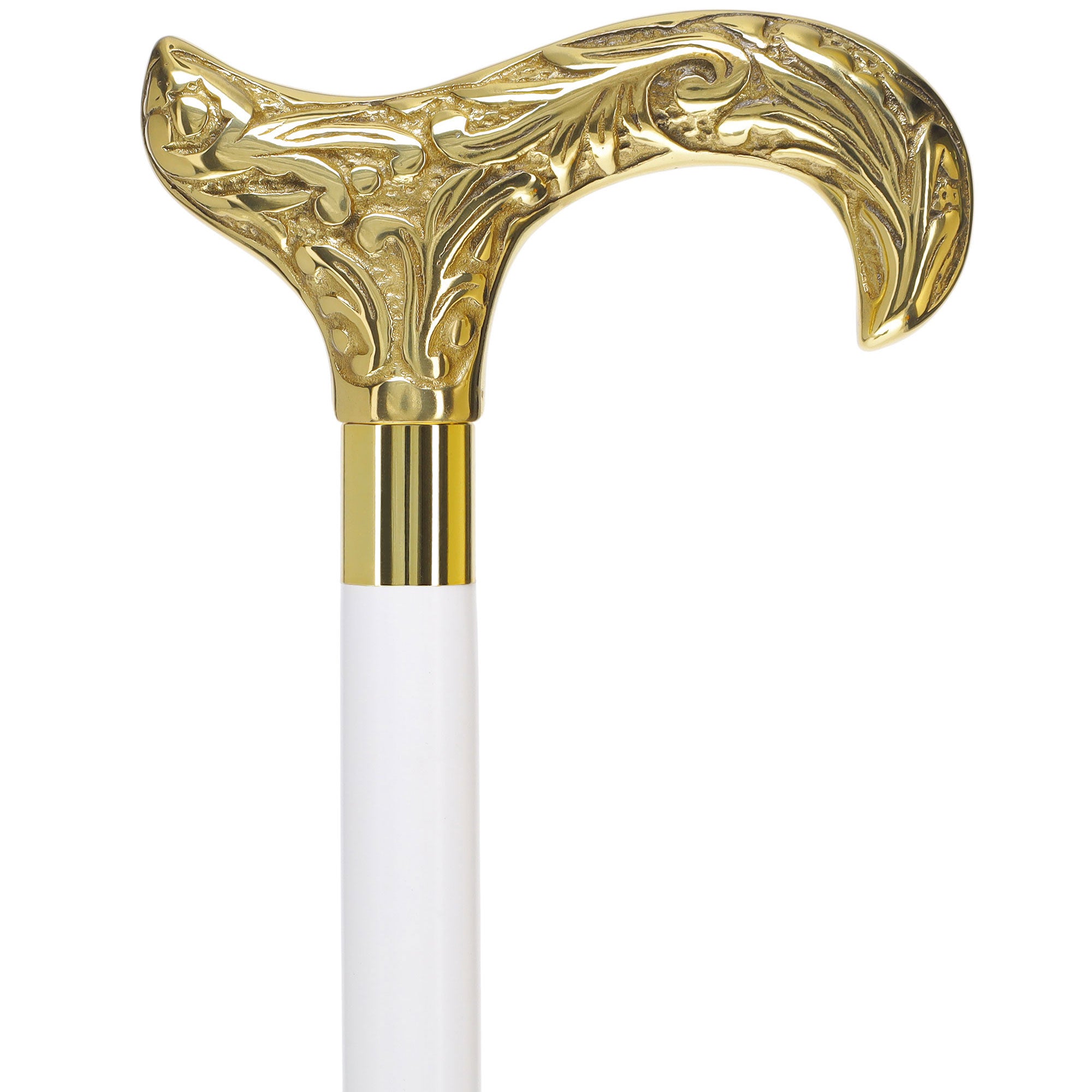 Premium Brass Derby Handle Walking Cane: Custom Shaft & Collar