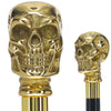 Scratch and Dent Brass Skull Handle Walking Cane w/ Custom Shaft and Collar V2098