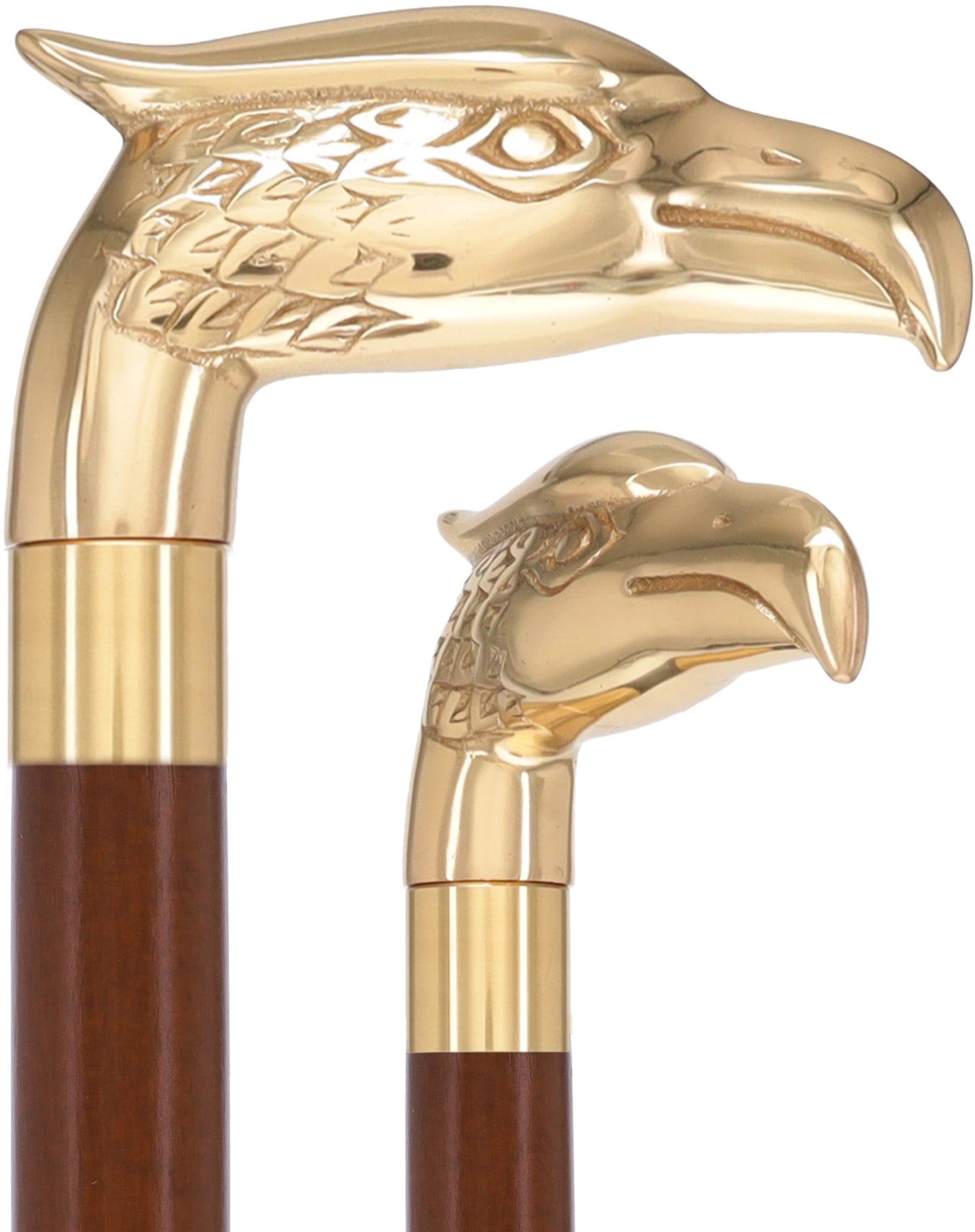 Brass Eagle Handle Walking Cane w/ Custom Shaft and Collar