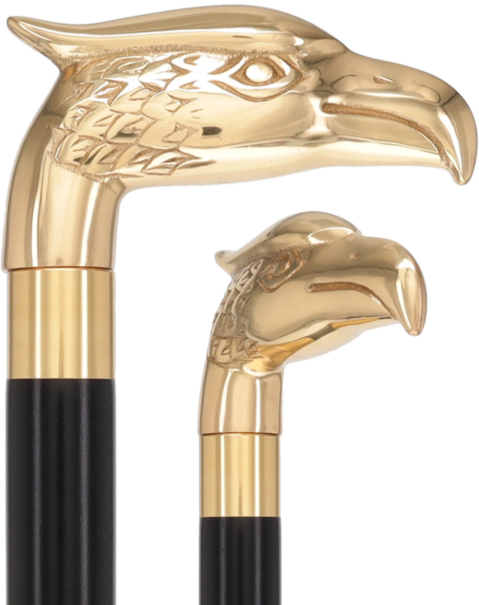 Brass Eagle Handle Walking Cane w/ Custom Shaft and Collar