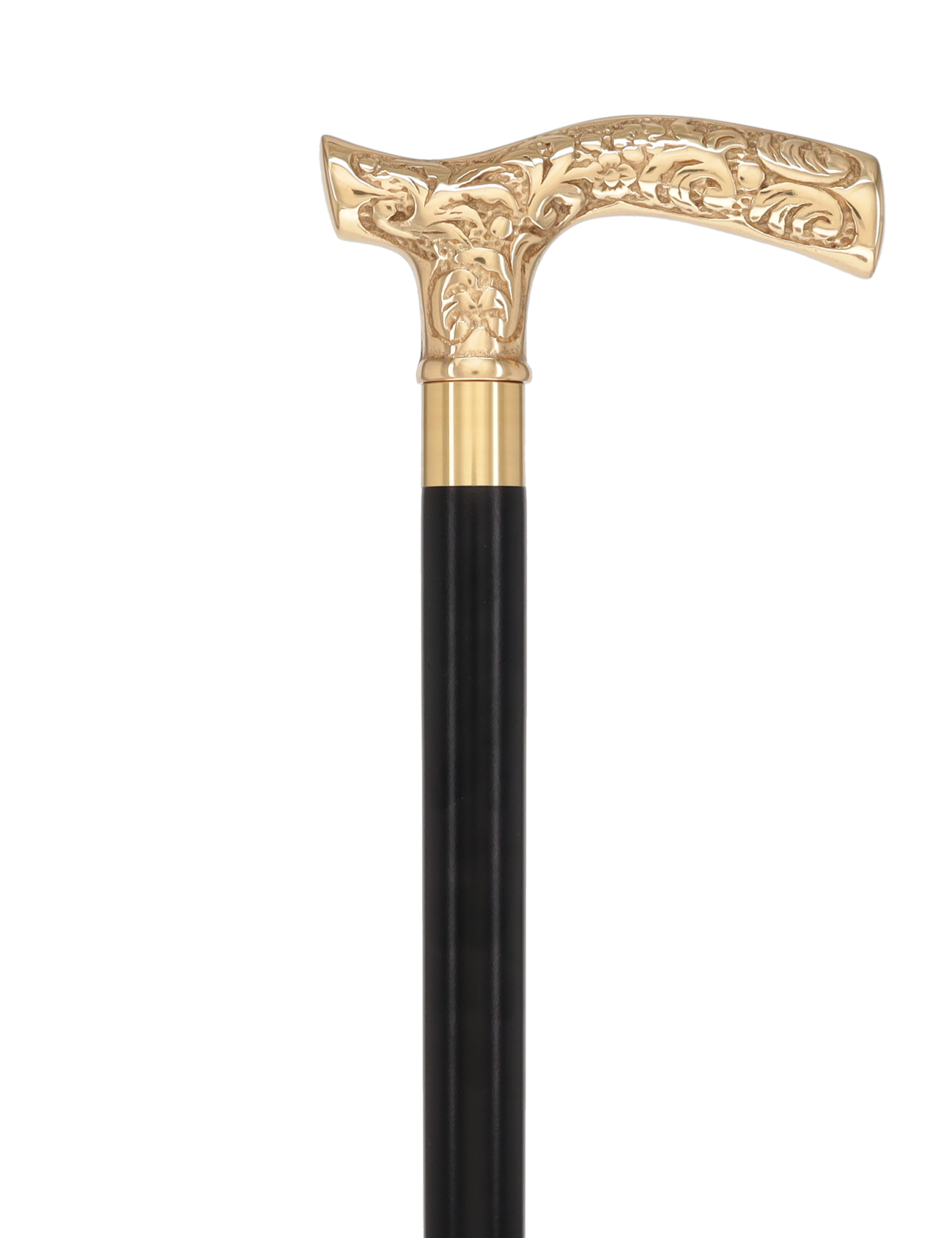 Premium Brass Fritz Handle Walking Cane: Custom Shaft & Collar