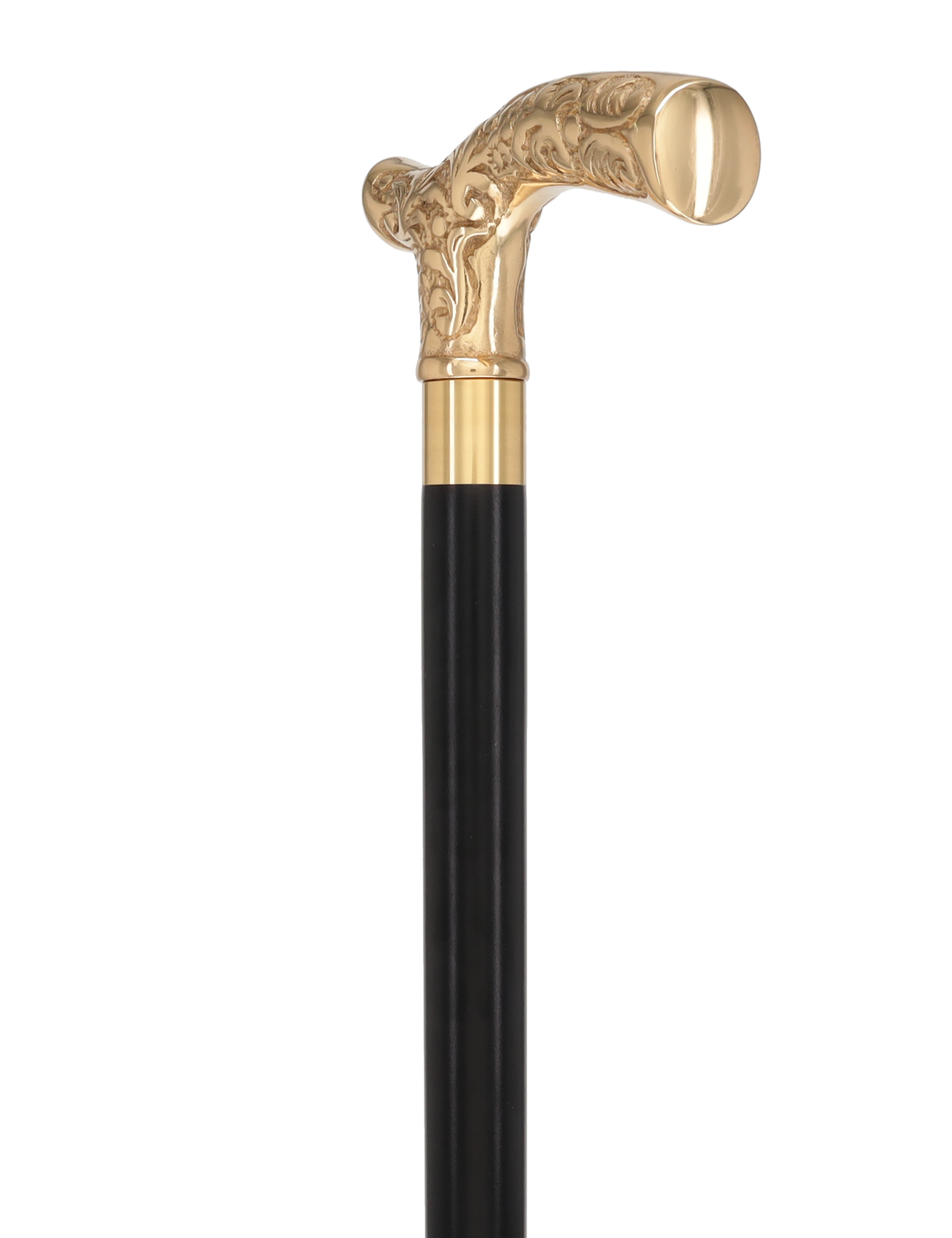 Premium Brass Fritz Handle Walking Cane: Custom Shaft & Collar