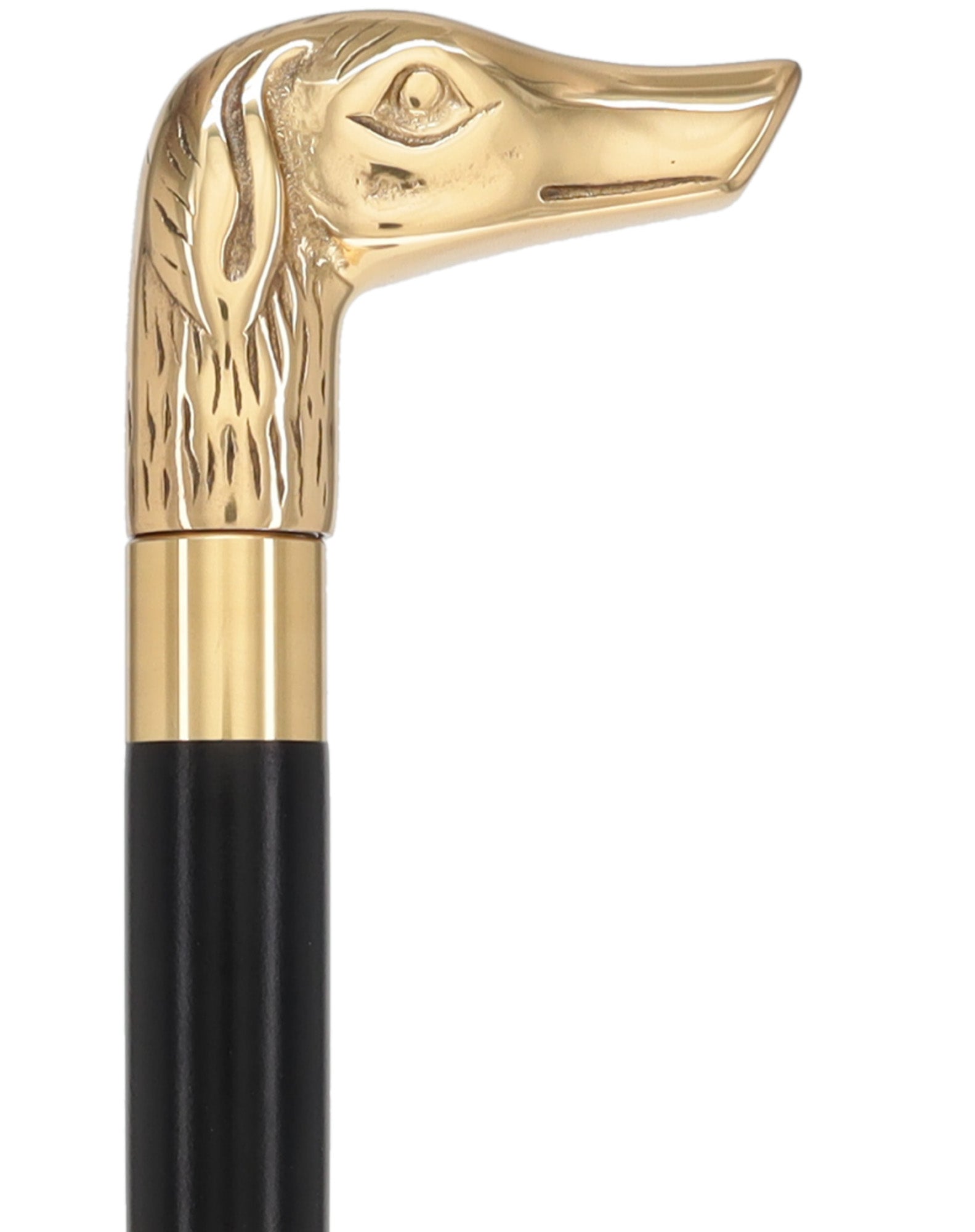 Premium Brass Dog Handle Walking Cane: Custom Shaft & Collar