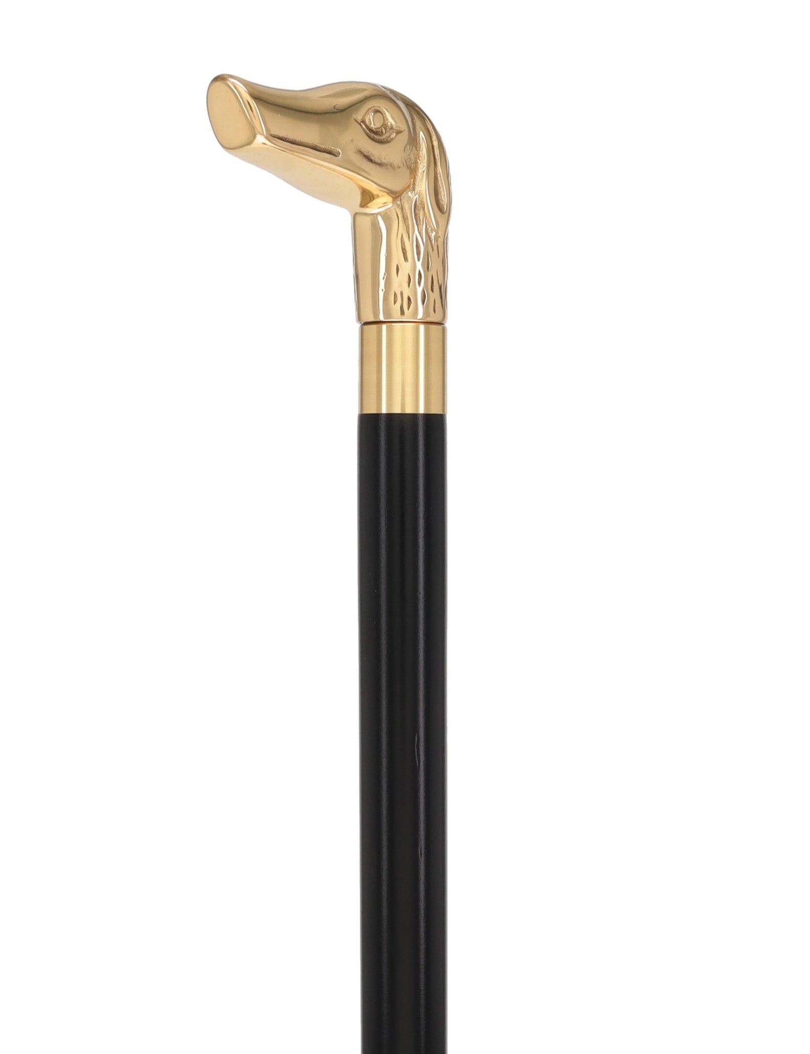 Premium Brass Dog Handle Walking Cane: Custom Shaft & Collar