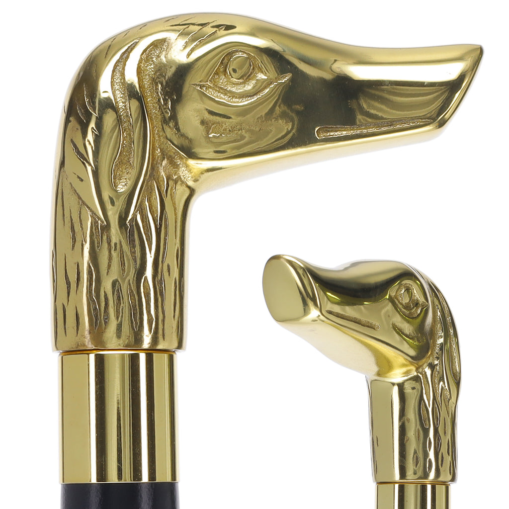 Premium Brass Dog Handle Walking Cane: Custom Shaft & Collar