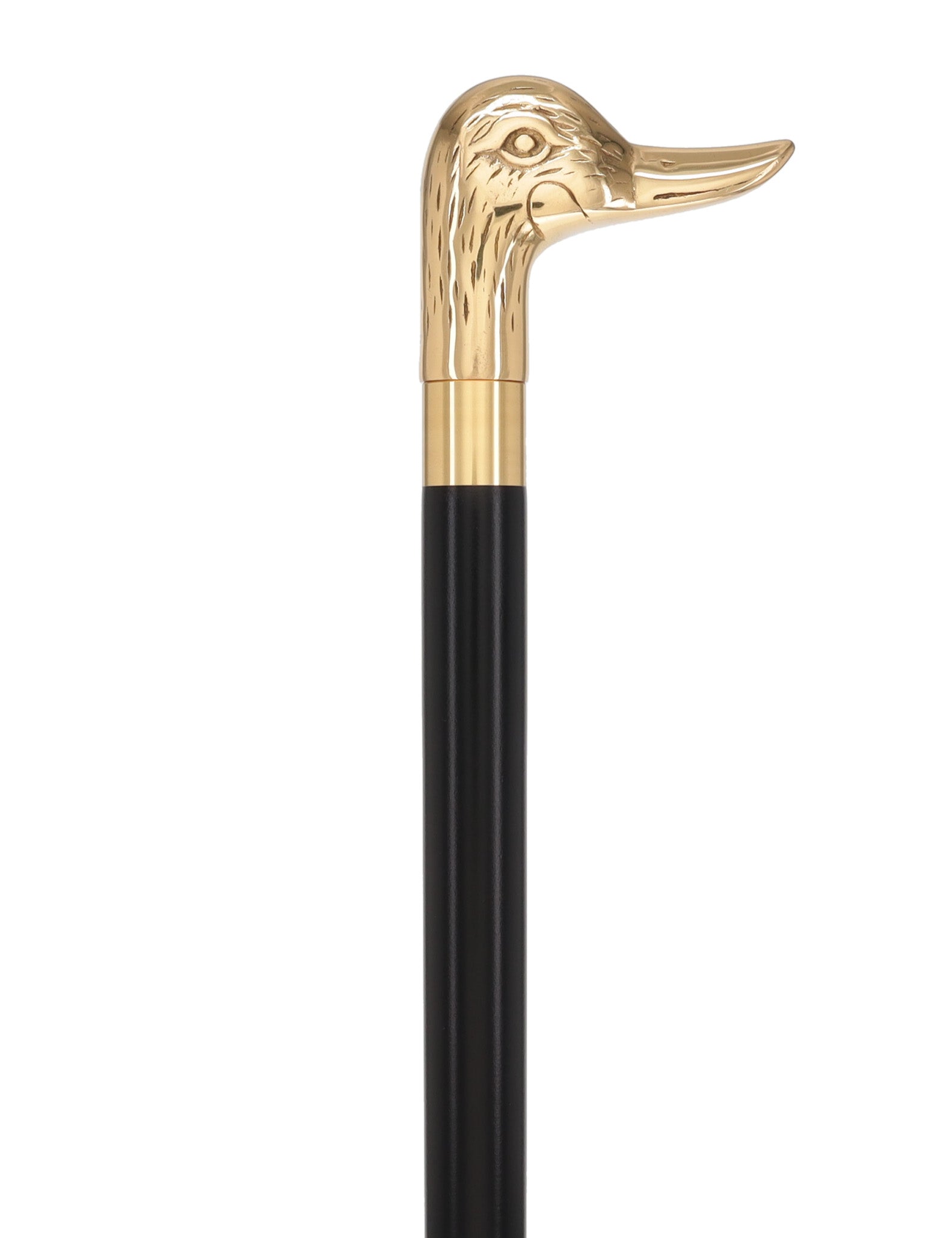 Premium Brass Duck Handle Walking Cane: Custom Shaft & Collar