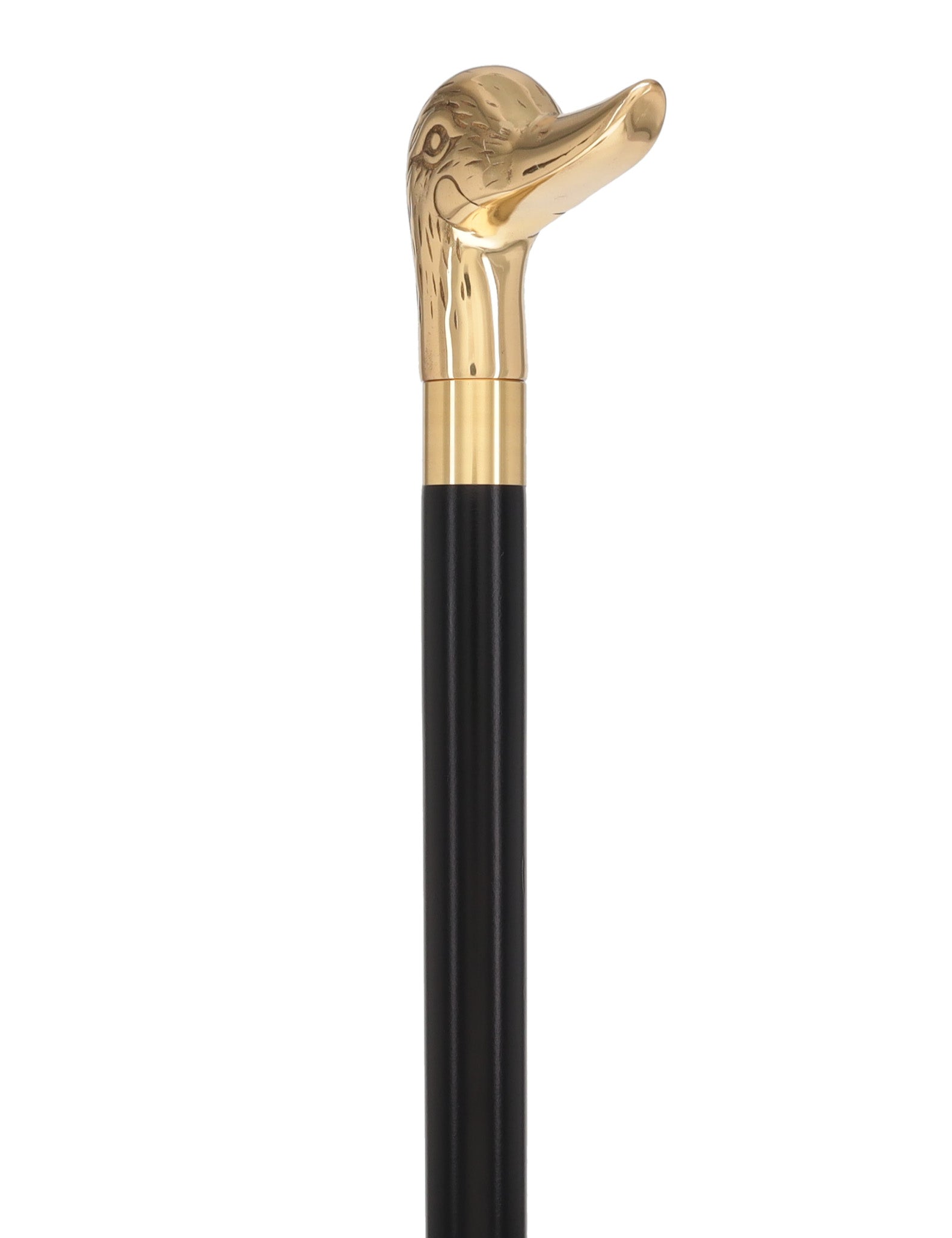 Premium Brass Duck Handle Walking Cane: Custom Shaft & Collar