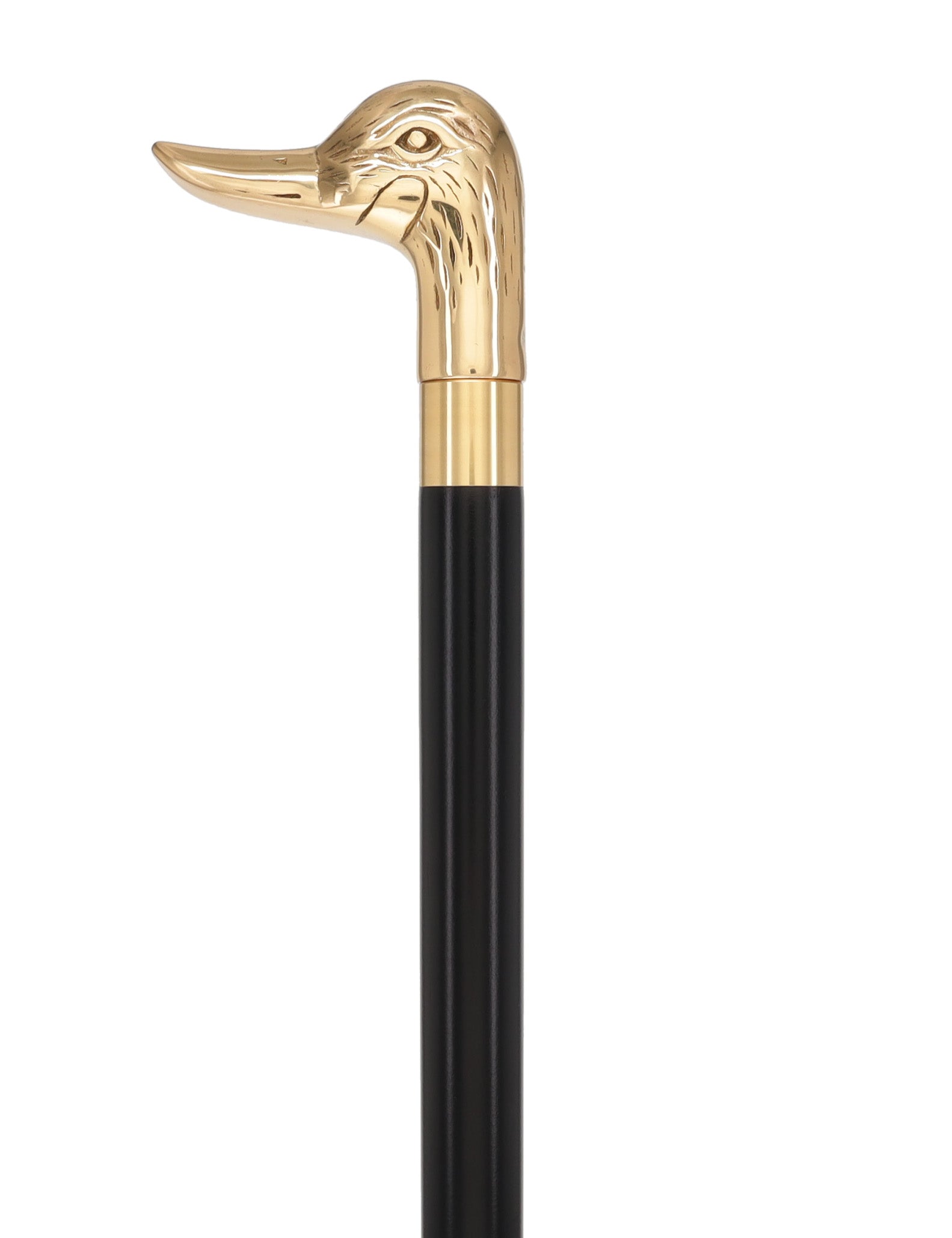 Premium Brass Duck Handle Walking Cane: Custom Shaft & Collar