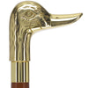 Brass Duck Handle Walking Cane w/ Custom Shaft and Collar