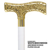 Scratch and Dent Brass T Shaped Handle Walking Cane w/ Wenge Shaft and Brass Gold Collar V3205